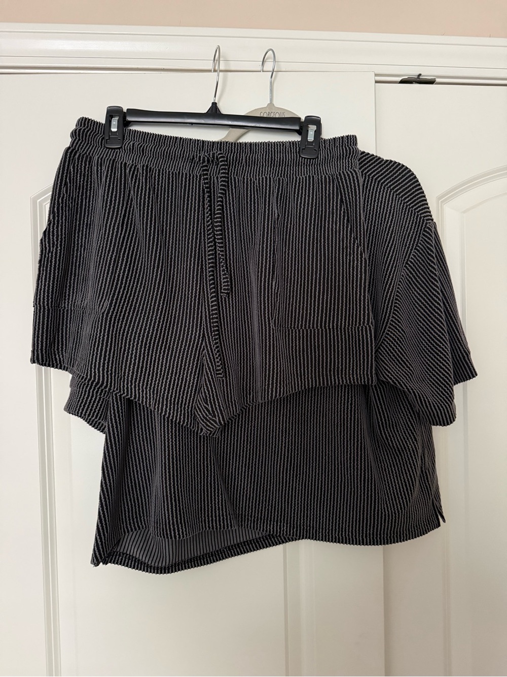 Black Ribbed Shorts Set - Picture 2 of 2